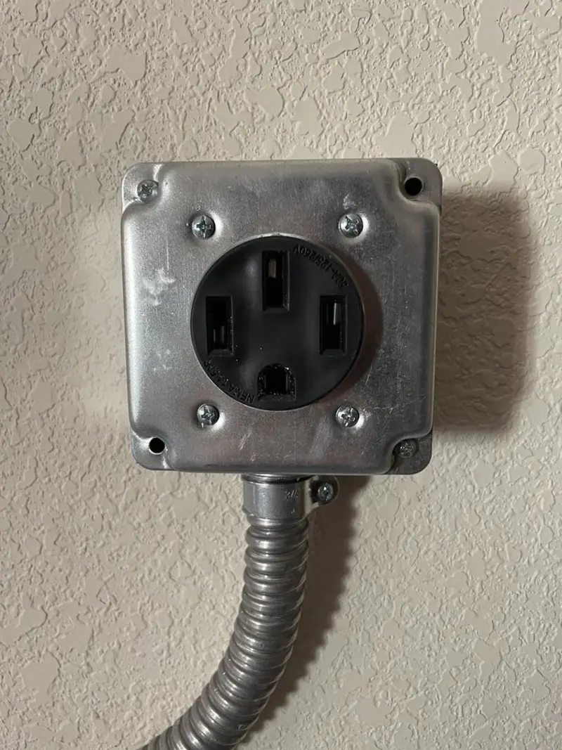 NEMA 14-50 outlet installed for Electrical Panel Upgrade in Highland Village